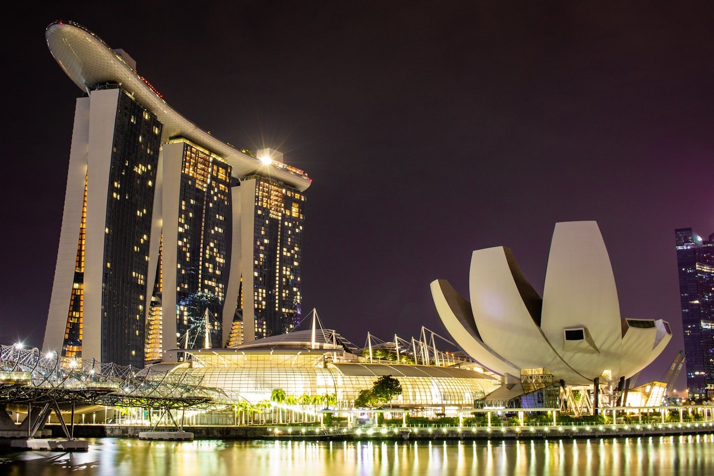 Marina Bay Sands Singapore skyline at night — SGLonelyGuy